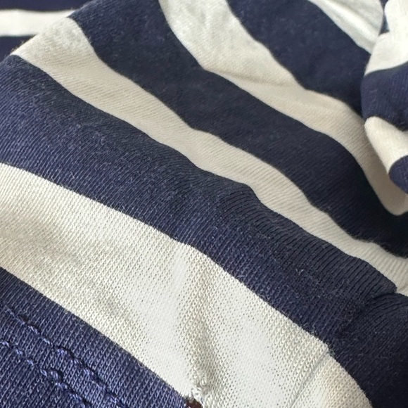 Lilly Pulitzer Linden Blue and White Striped Roll Sleeve Dress Size Large Cotton - Picture 6 of 6